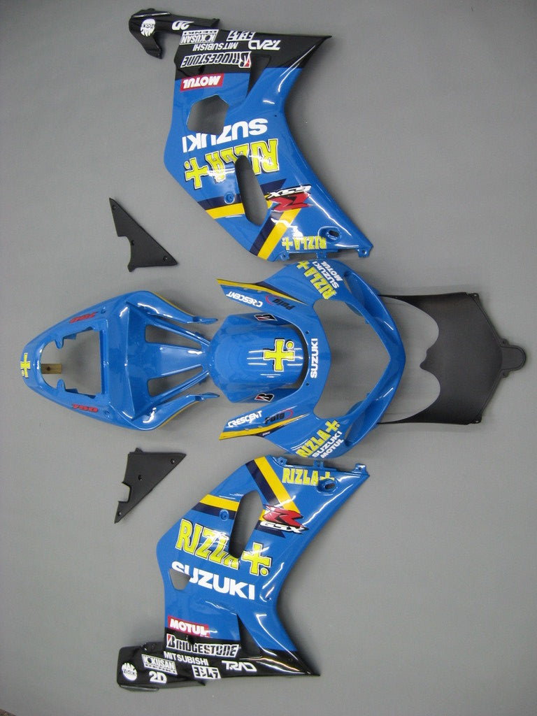 For GSXR600 2001-2003 Bodywork Fairing Blue ABS Injection Molded Plastics Set