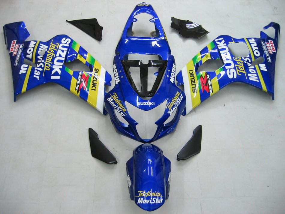 2004-2005 スズキ GSXR 600 750 ブルー モビスター GSXR レーシングフェアリング ジェネリック