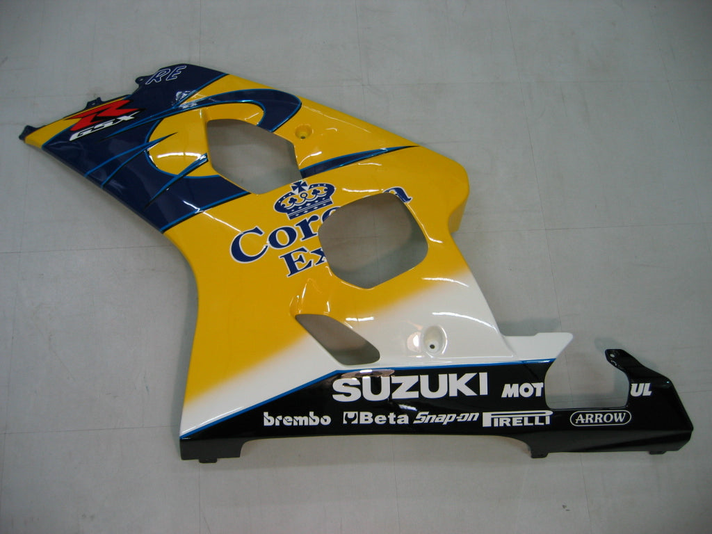 For GSXR 600/750 2004-2005 Bodywork Fairing Yellow ABS Injection Molded Plastics Set