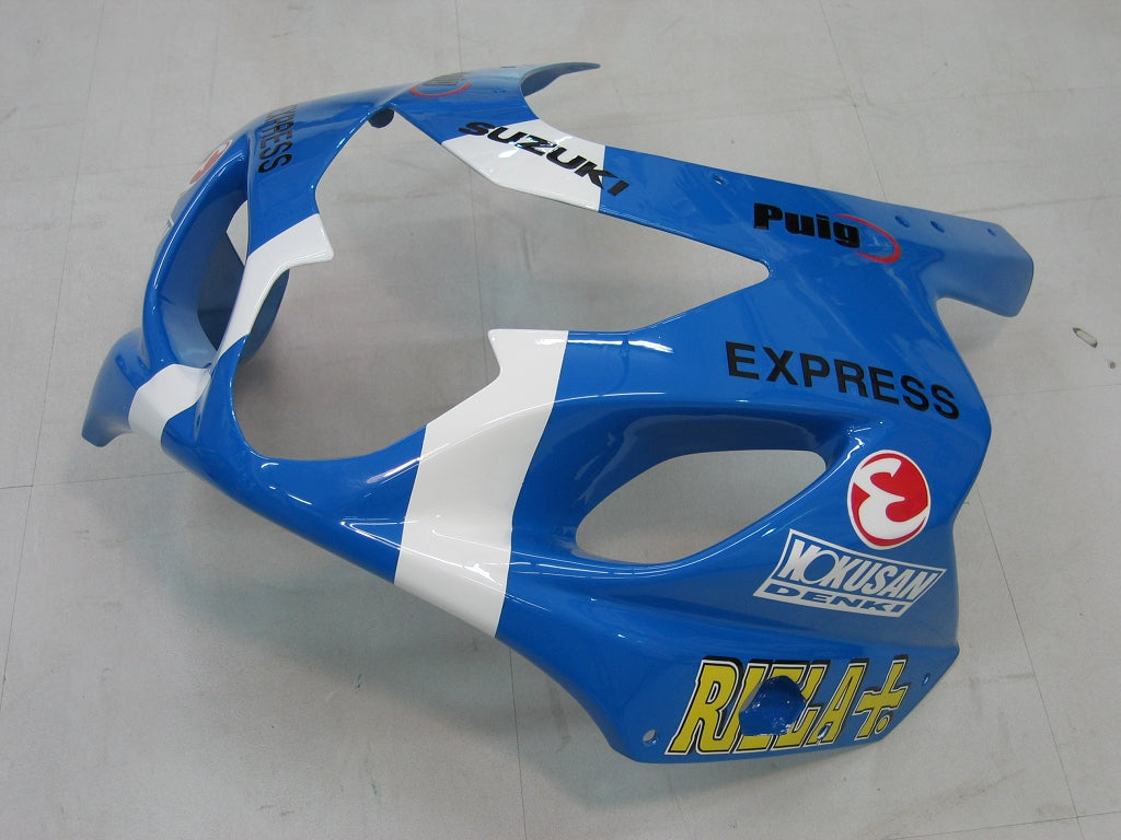 For GSXR 600/750 2004-2005 Bodywork Fairing Blue Rizla ABS Injection Molded Plastics Set