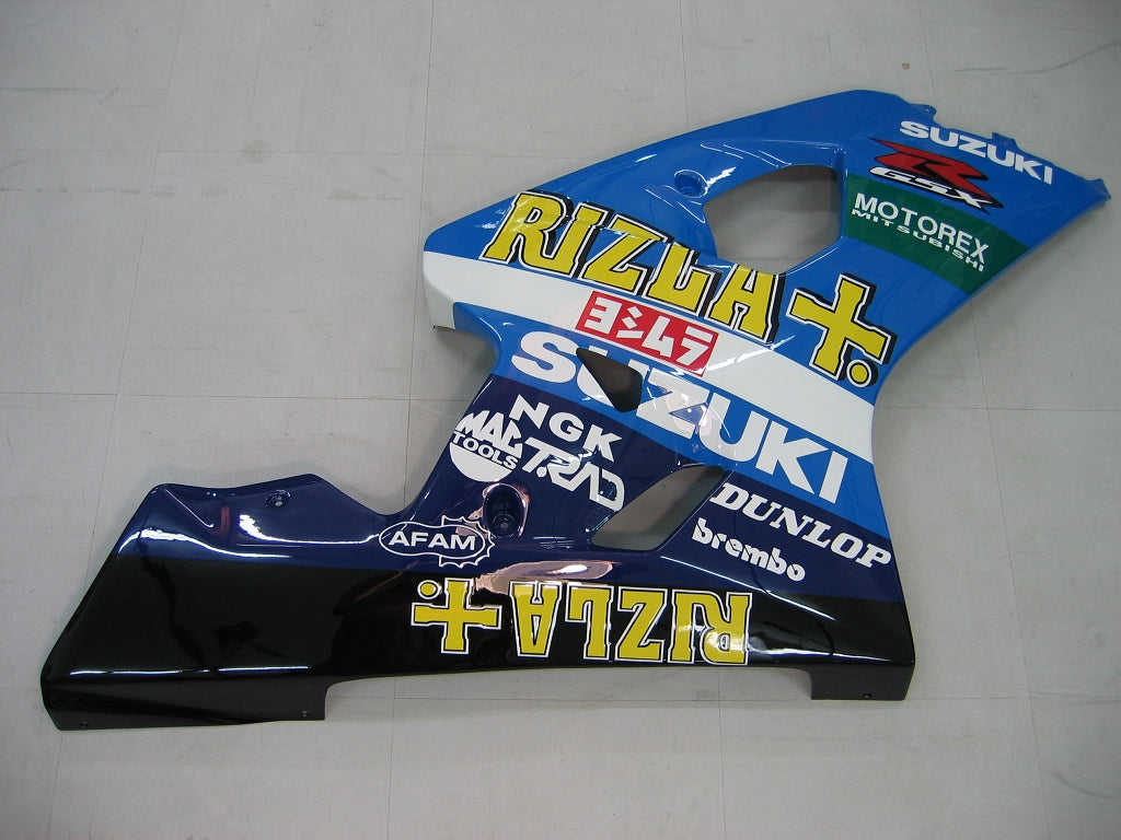 For GSXR 600/750 2004-2005 Bodywork Fairing Blue Rizla ABS Injection Molded Plastics Set