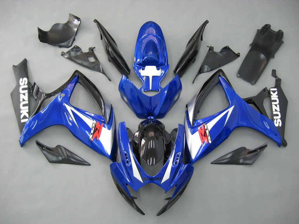 For GSXR 600/750 2006-2007 Bodywork Fairing Blue ABS Injection Molded Plastics Set