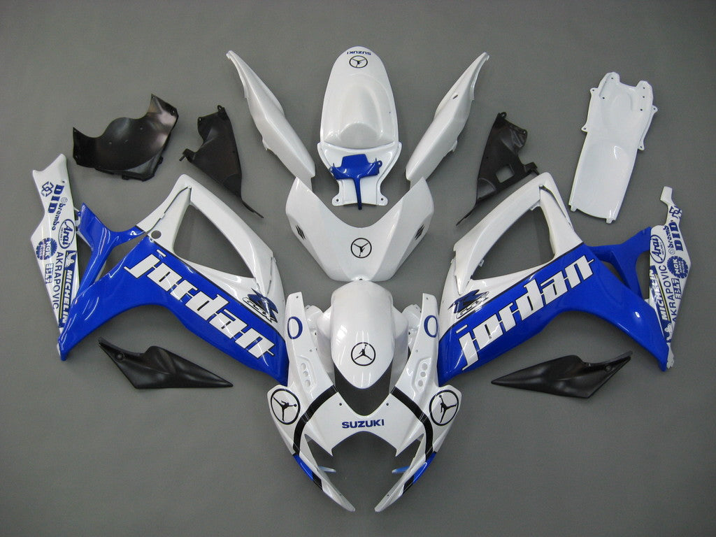 For GSXR 600/750 2006-2007 Bodywork Fairing Blue ABS Injection Molded Plastics Set