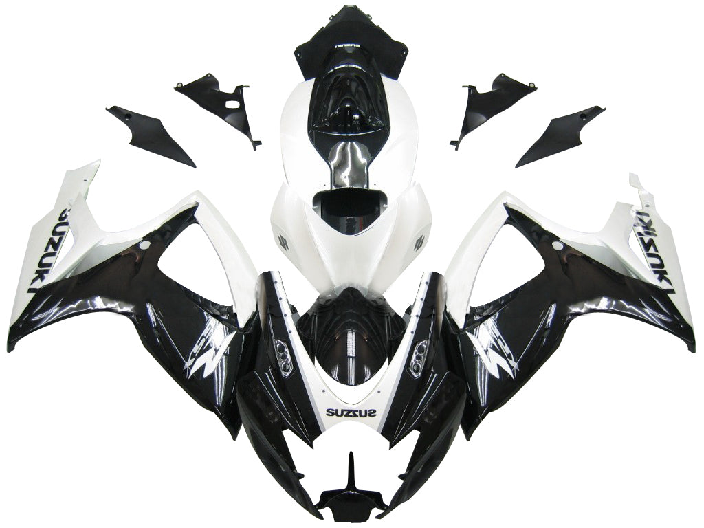 For GSXR 600/750 2006-2007 Bodywork Fairing Black ABS Injection Molded Plastics Set