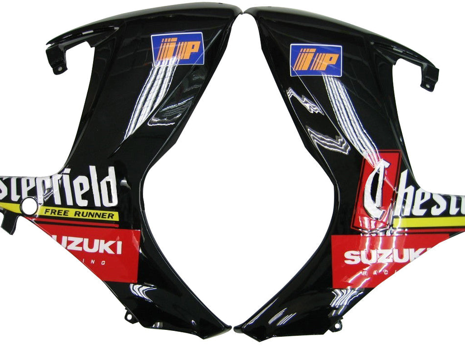 2006-2007 スズキ GSXR 600 750 ブラック チェスターフィールド スズキ レーシング フェアリング ジェネリック