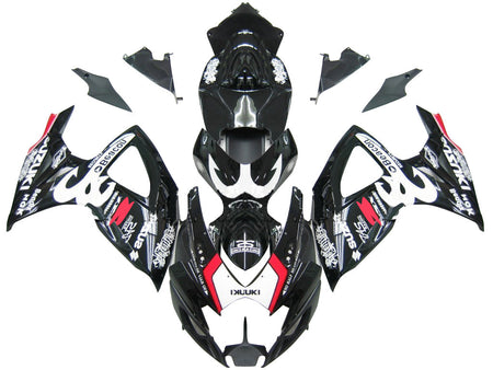 For GSXR 600/750 2006-2007 Bodywork Fairing Black ABS Injection Molded Plastics Set