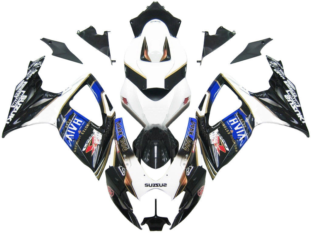 For GSXR 600/750 2006-2007 Bodywork Fairing Black ABS Injection Molded Plastics Set