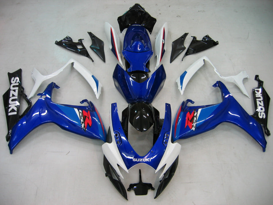 2006-2007 スズキ GSXR 600 750 ブルー&amp;ホワイト GSXR レーシング Amotopart フェアリング カスタム フェアリング