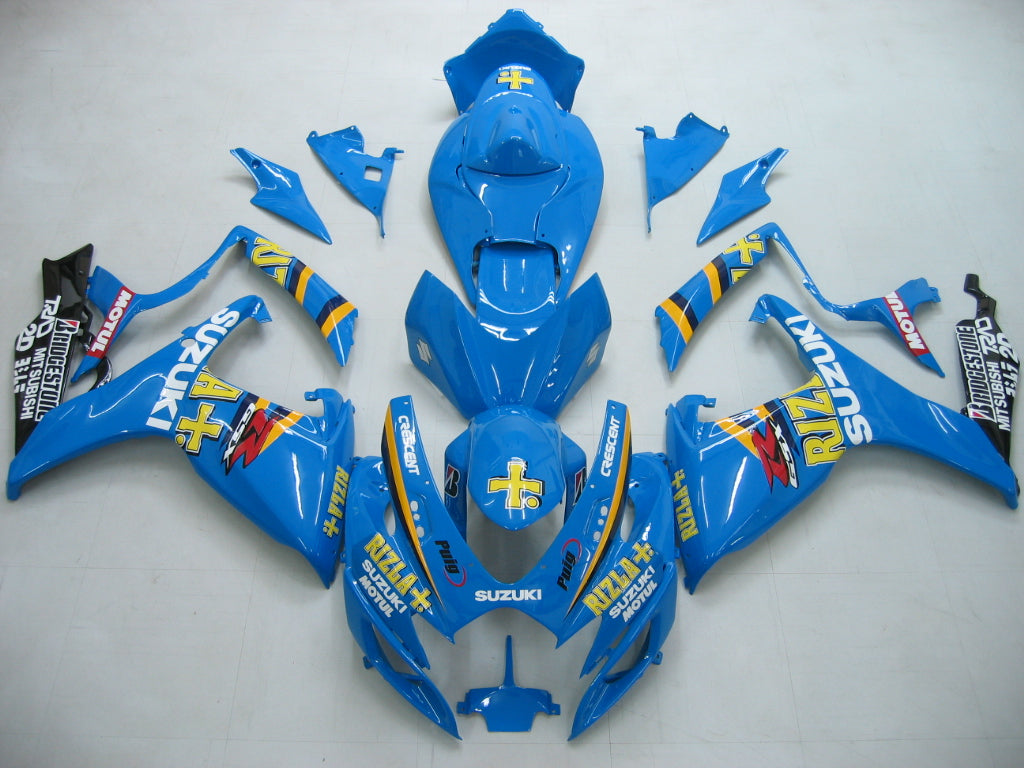 For GSXR 600/750 2006-2007 Bodywork Fairing Blue ABS Injection Molded Plastics Set