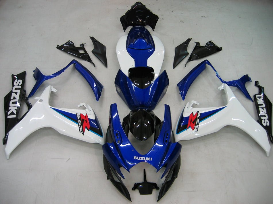 2006-2007 スズキ GSXR 600 750 ホワイト ブルー ブラック GSXR レーシング Amotopart フェアリング カスタム フェアリング