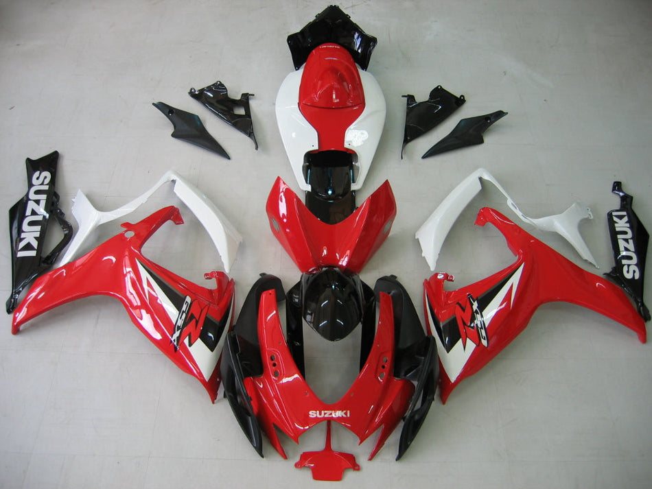 2006-2007 スズキ GSXR 600 750 レッド ホワイト ブラック GSXR レーシング Amotopart フェアリング カスタム フェアリング