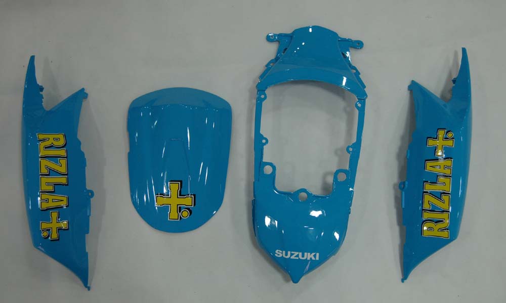 For GSXR 600/750 2008-2009 Bodywork Fairing Blue Rizla ABS Injection Molded Plastics Set