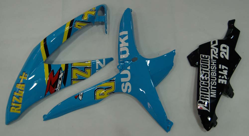 For GSXR 600/750 2008-2009 Bodywork Fairing Blue Rizla ABS Injection Molded Plastics Set