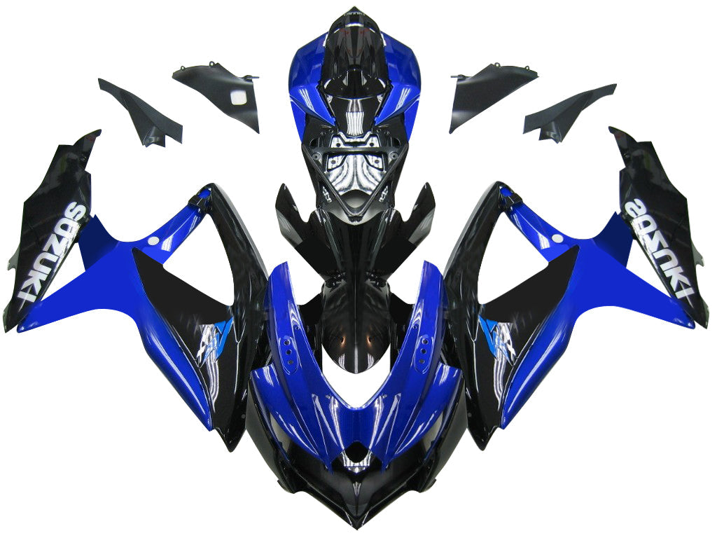 For GSXR 600/750 2008-2009 Bodywork Fairing Blue ABS Injection Molded Plastics Set