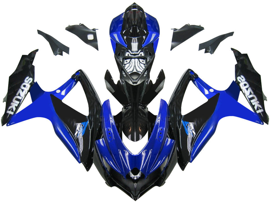 2008-2010 スズキ GSXR 600 750 ブルー ブラック GSXR レーシング フェアリング ジェネリック