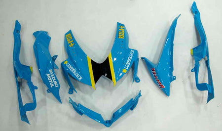 For GSXR 600/750 2008-2009 Bodywork Fairing Blue Rizla ABS Injection Molded Plastics Set