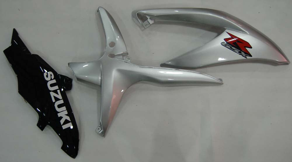 For GSXR 600/750 2008-2009 Bodywork Fairing Silver ABS Injection Molded Plastics Set