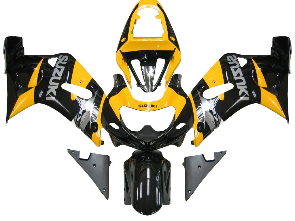 For GSXR750 2000-2003 Bodywork Fairing Yellow ABS Injection Molded Plastics Set