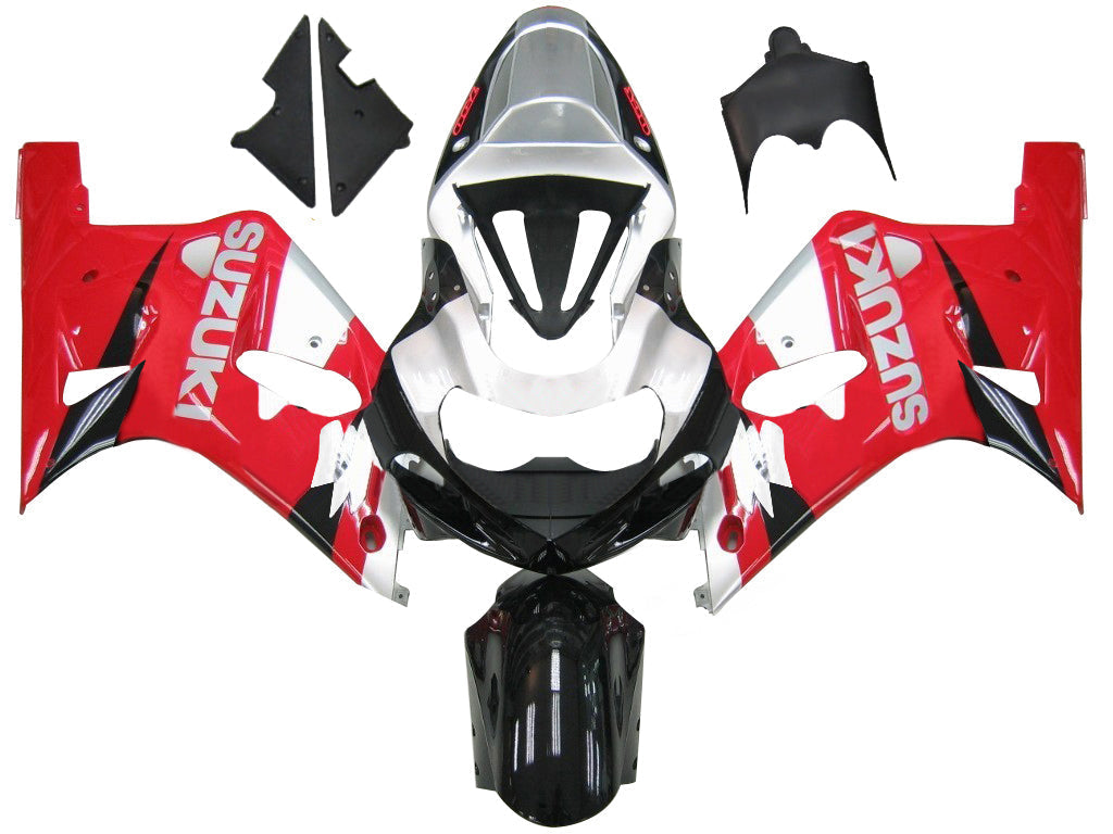 For GSXR750 2000-2003 Bodywork Fairing Red ABS Injection Molded Plastics Set