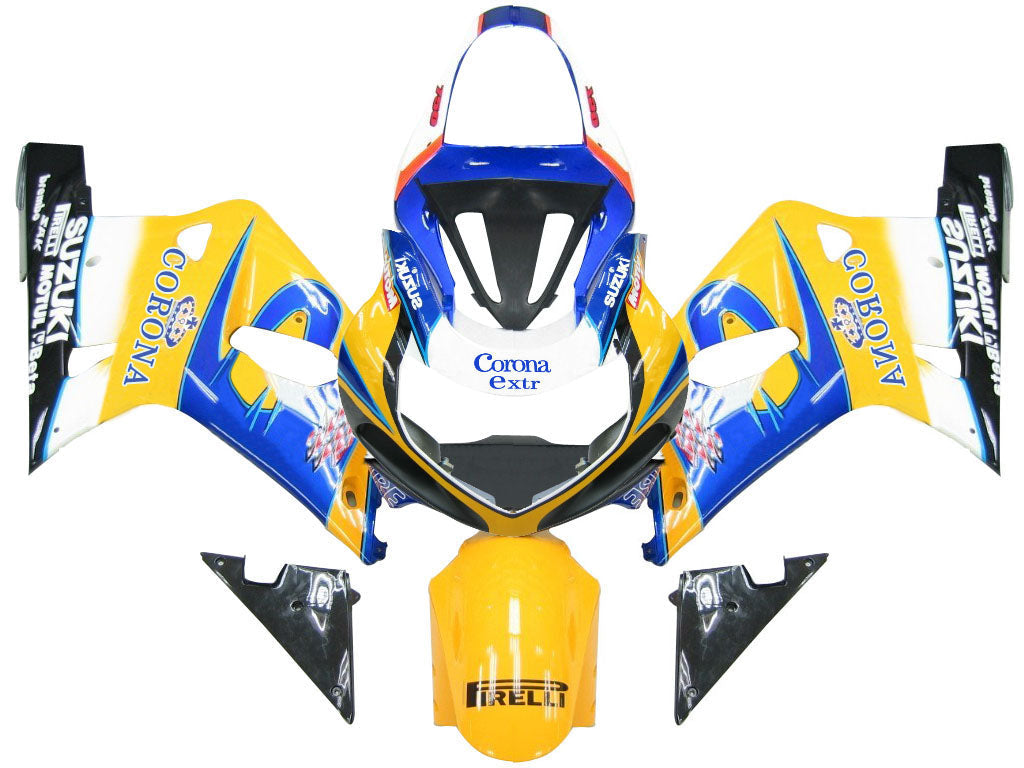 For GSXR750 2000-2003 Bodywork Fairing Blue ABS Injection Molded Plastics Set