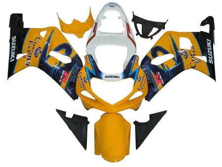 For GSXR750 2000-2003 Bodywork Fairing Yellow ABS Injection Molded Plastics Set