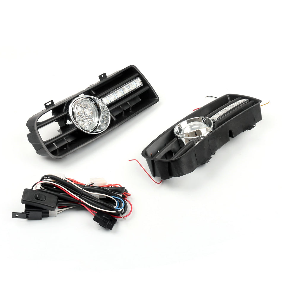 1999-2004 VW ゴルフ GTI/TDI MK4 フォグライト 5 LED フロントバンパーグリル DRL ランプ 2個