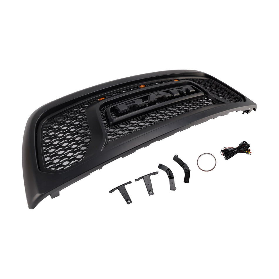 2010-2018 ダッジ・ラム 2500/3500 ララミー・リミテッド LEDライト付き フロントバンパーグリル