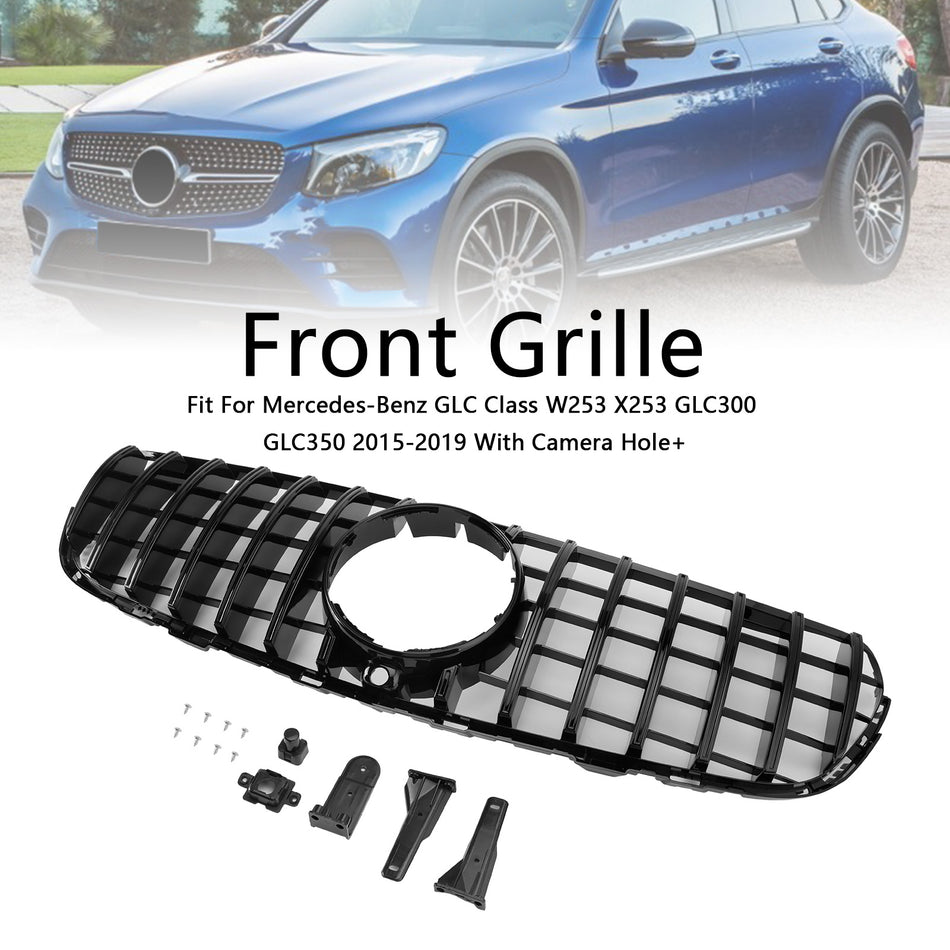 2015-2019 メルセデスベンツ GLC X253 C253 フロントバンパーグリル グリル グロスブラック