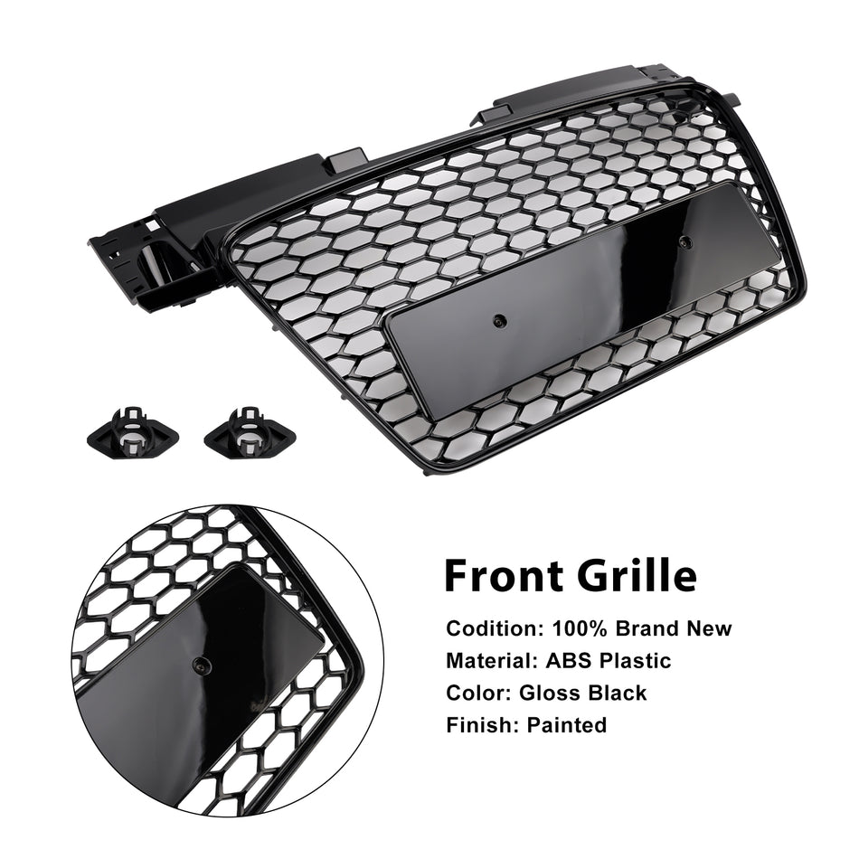 2006-2014 アウディ TT TTS RSスタイル フロントハニカムグリル グリル グロスブラック