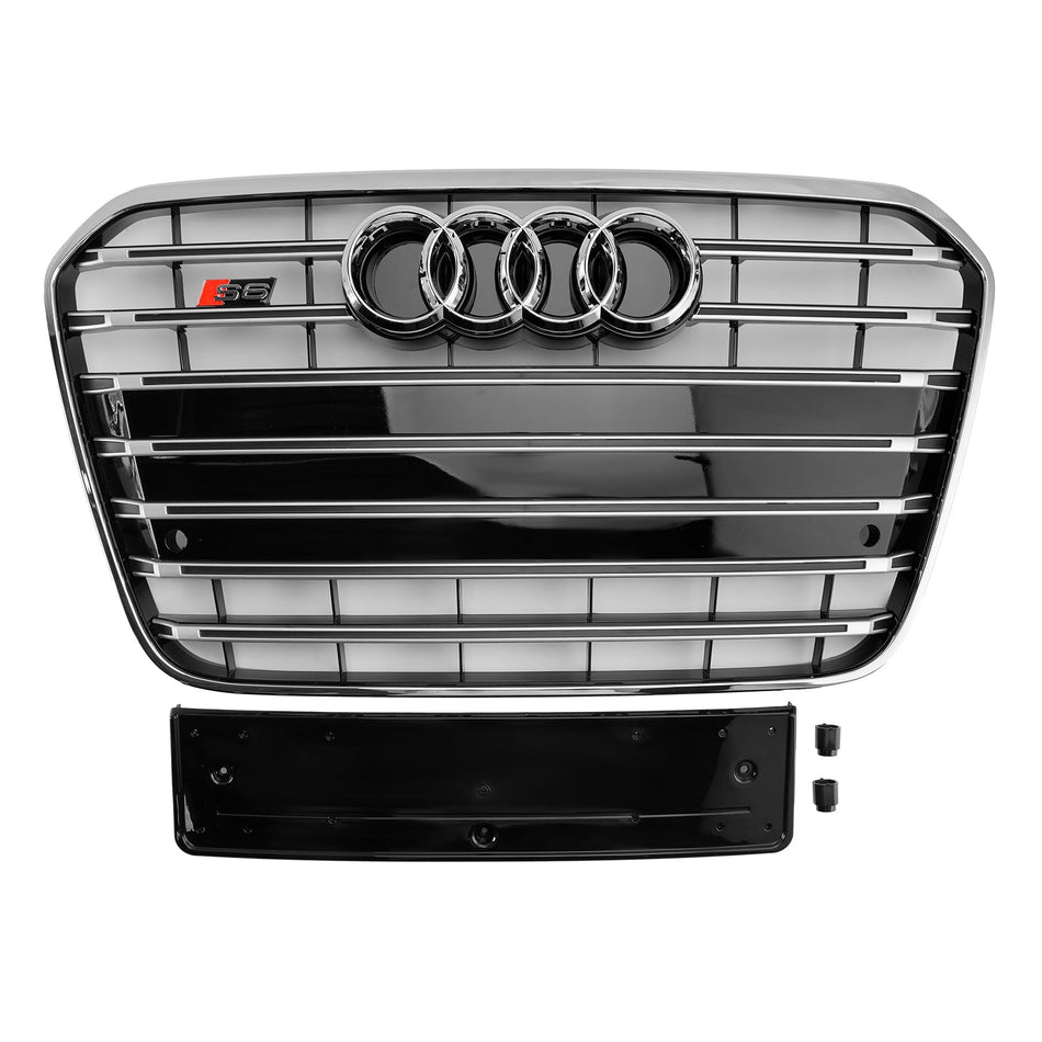 2012-2015 アウディ A6 C7 S6 スタイル フロントバンパーグリル グリル クローム