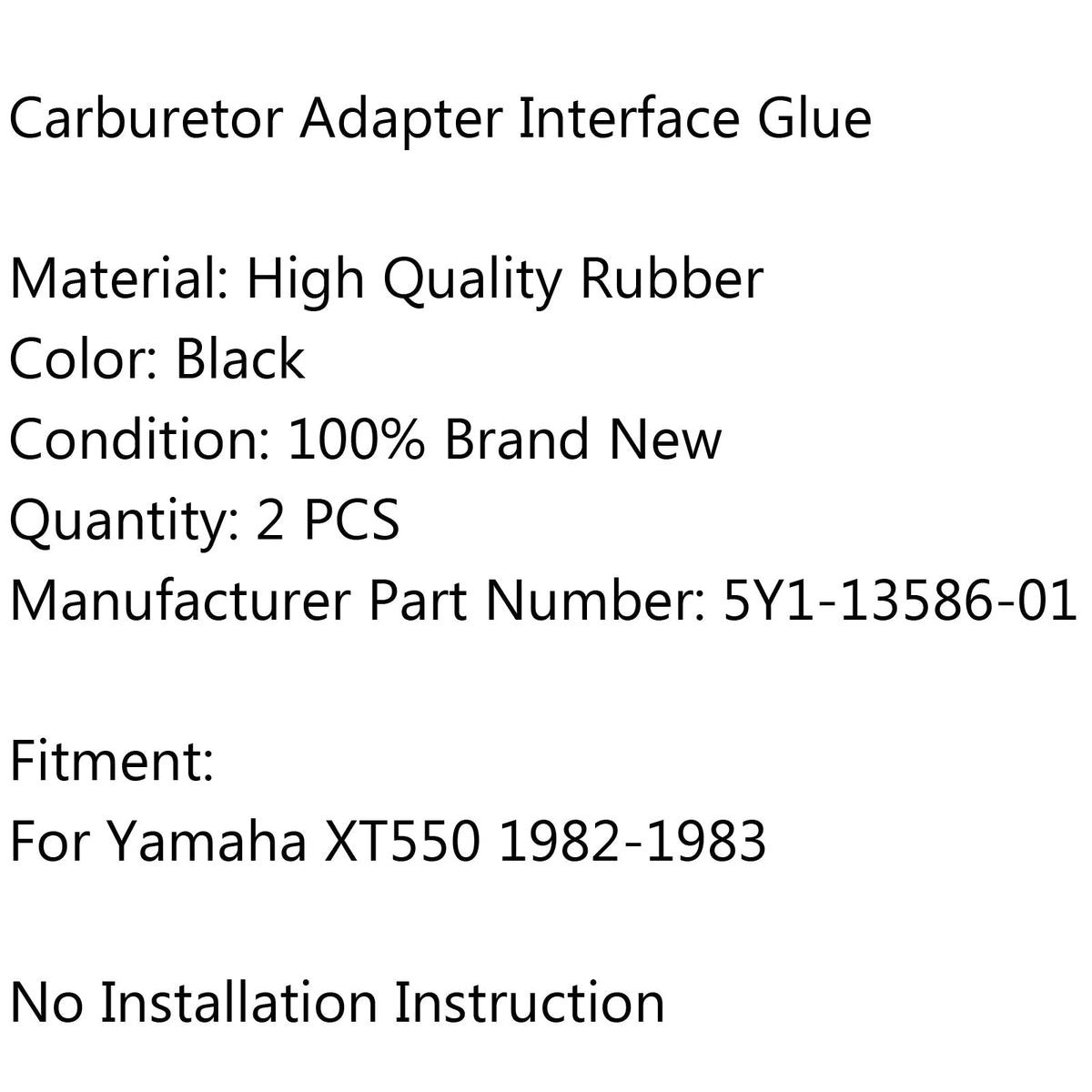 Intake Carburetor Interface Glue Air Joint For Yamaha XT55 1982-1983