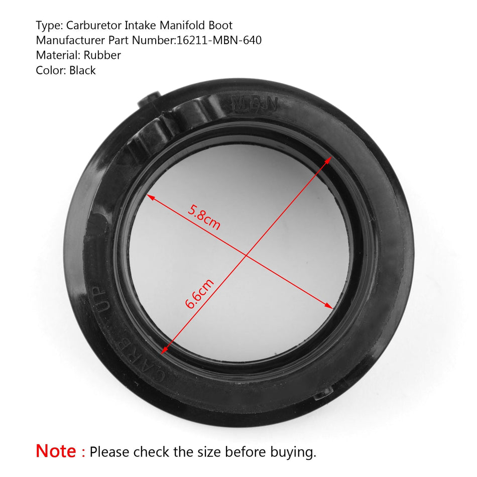 キャブレター インテーク マニホールド ブーツ ホンダ XR650 XR 650 R 2000-2007 に適合 #16211-MBN-640 ジェネリック