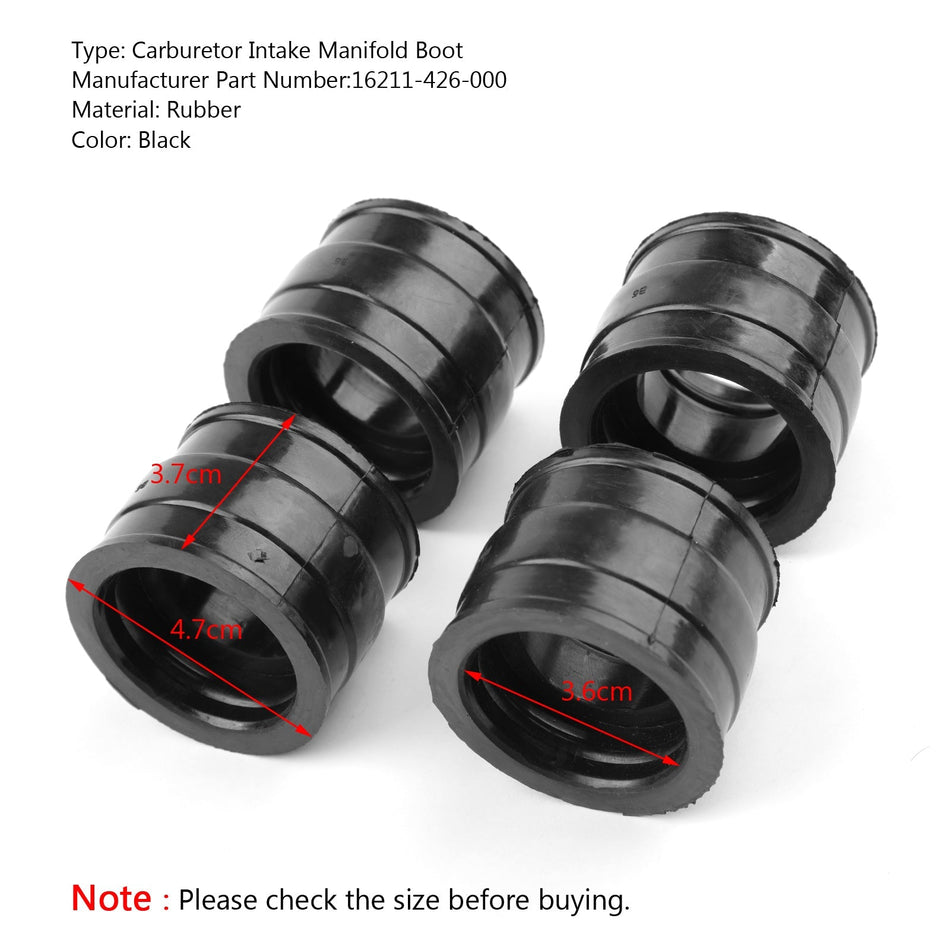 4個 キャブレターホルダー インテークマニホールドブーツ ホンダ CB650 RC03 1979-1982 汎用