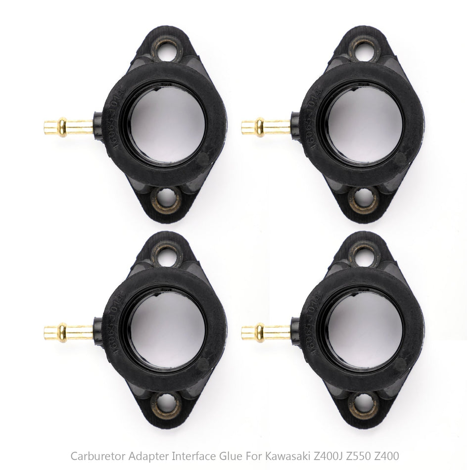 カワサキ Z400J KZ500B KZ550 Ltd 16065-1014 汎用用 4x キャブレター インテーク マニホールド ブーツ