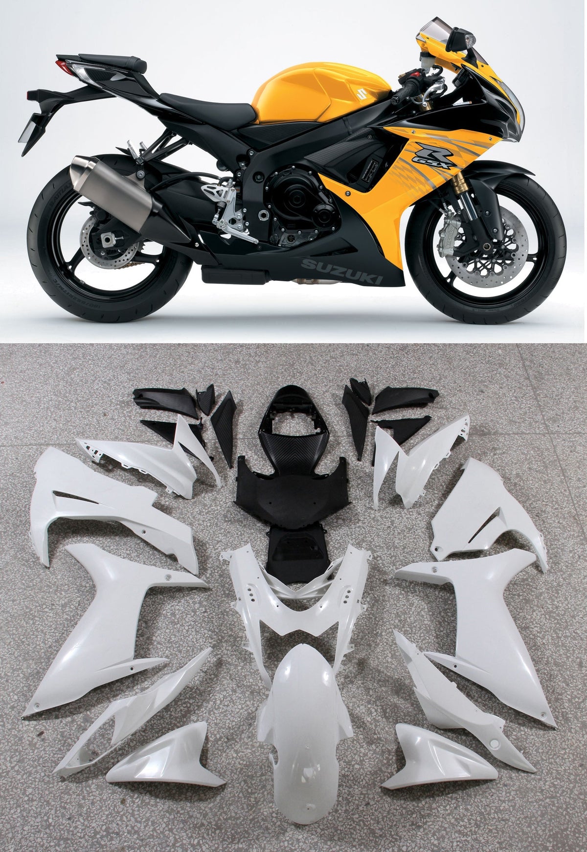 Generic Fit For Suzuki GSXR 600/750 (2011-2014) K11 Bodywork Fairing ABS Injection Molded Set 17 Style