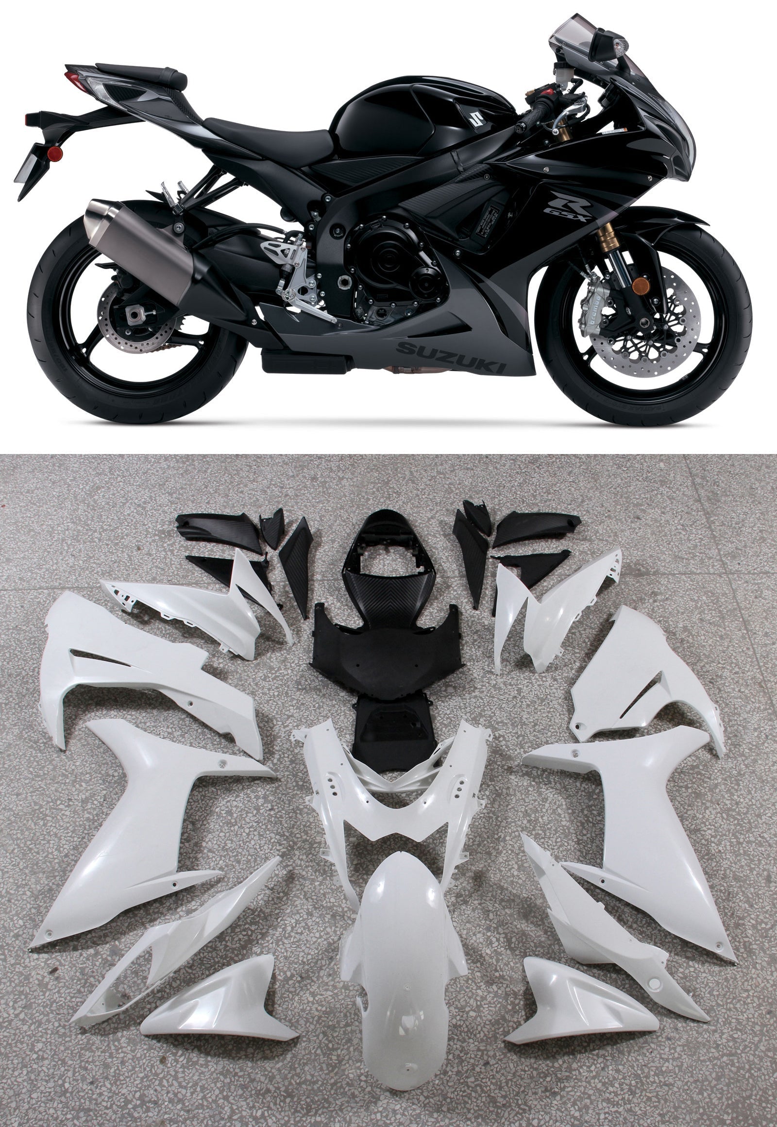 Generic Fit For Suzuki GSXR 600/750 (2011-2014) K11 Bodywork Fairing ABS Injection Molded Set 17 Style