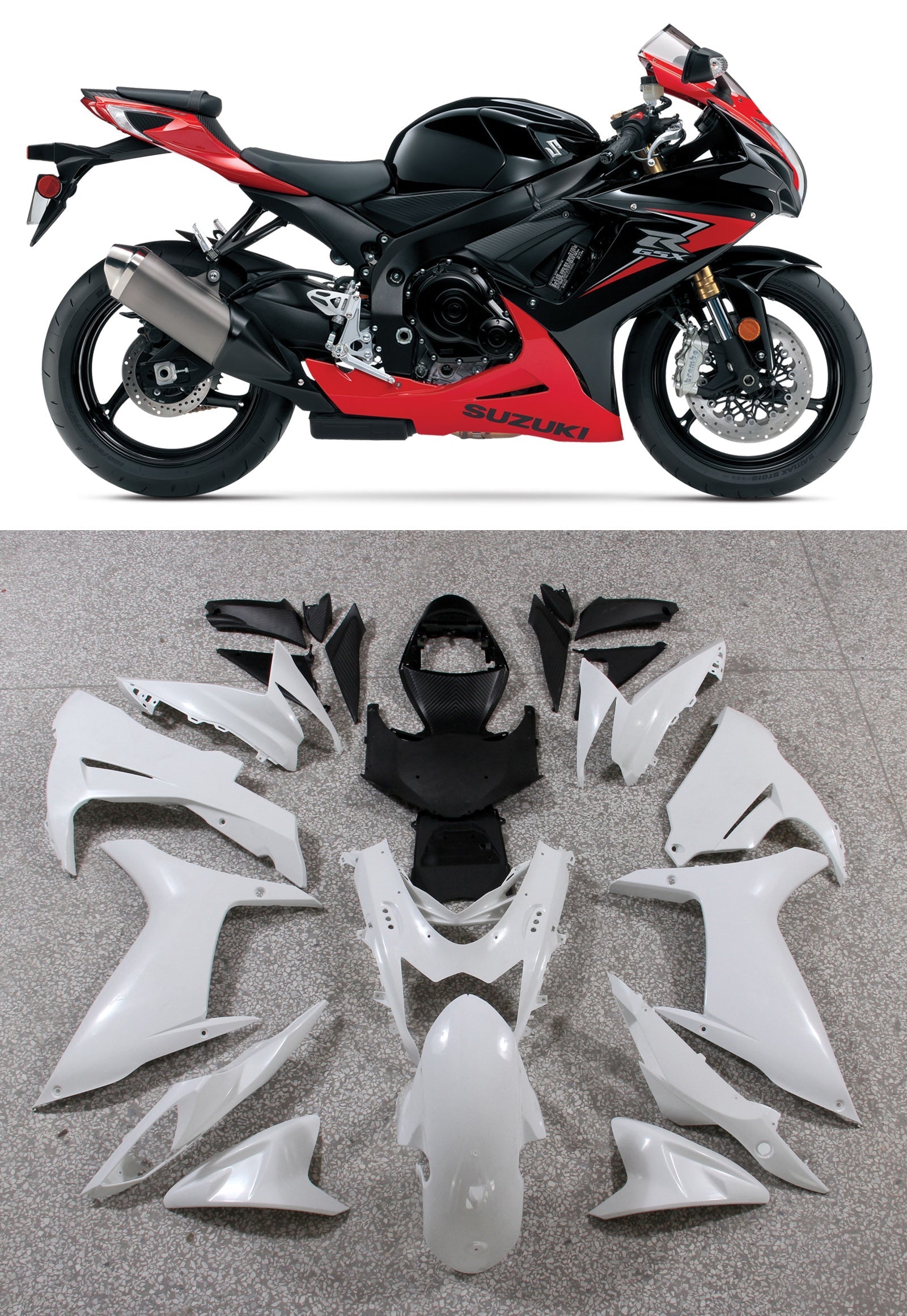 Generic Fit For Suzuki GSXR 600/750 (2011-2014) K11 Bodywork Fairing ABS Injection Molded Set 17 Style