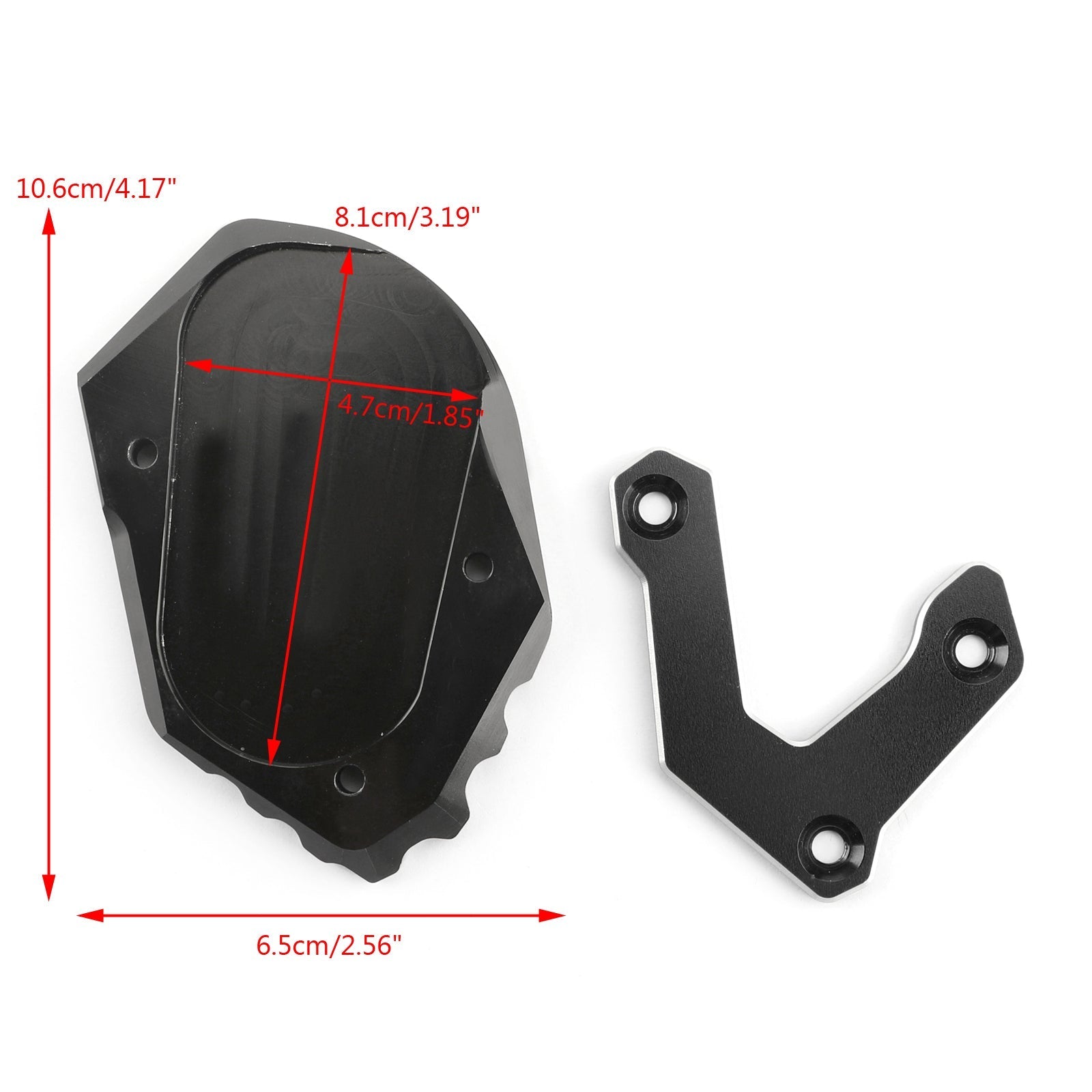 CNC Kickstand Side Stand Plate Extension Pad For BMW R12 GS ADV 217-218 Red