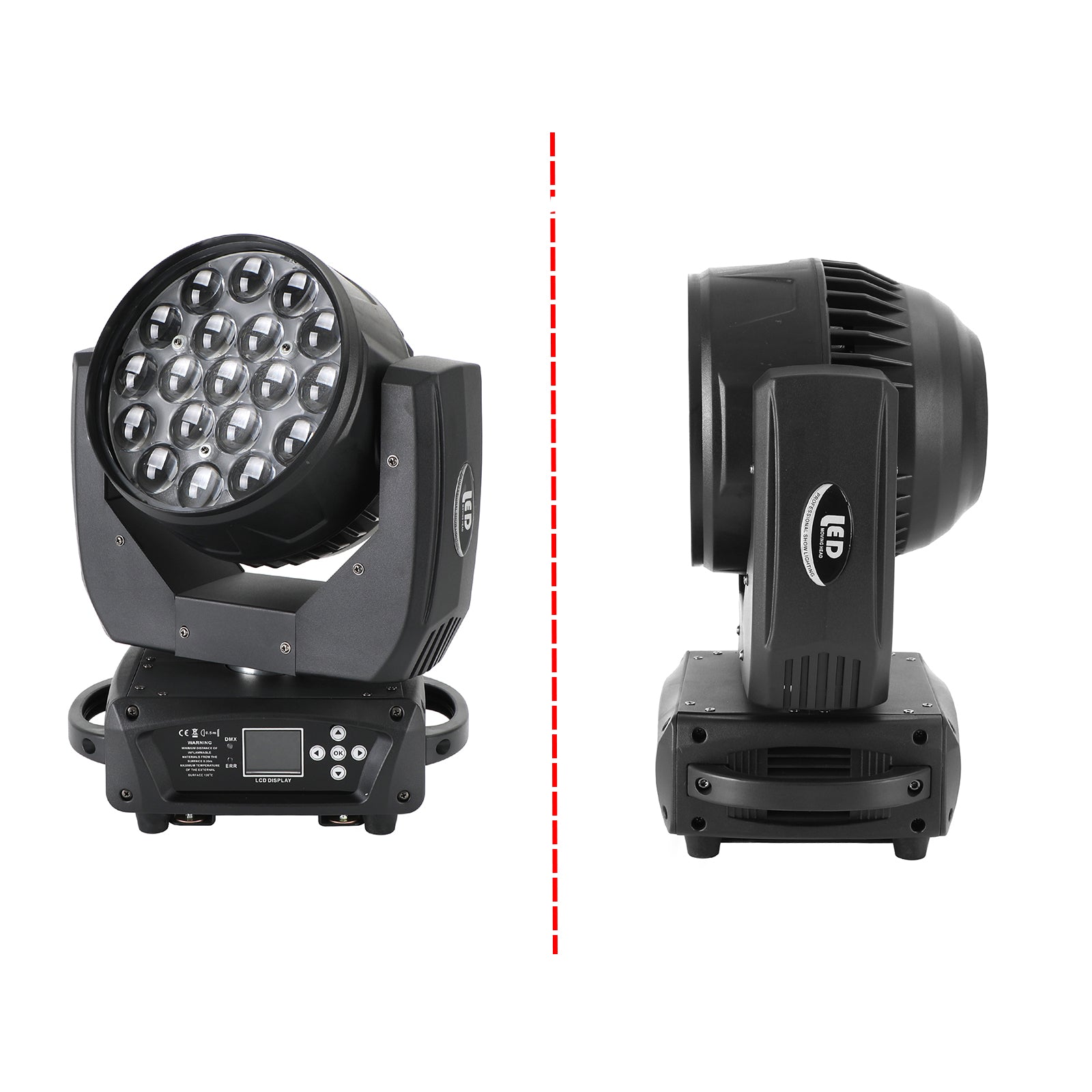 舞台照明 高輝度 19x15W LED RGBW ムービングライト 4in1 DMX 0-100