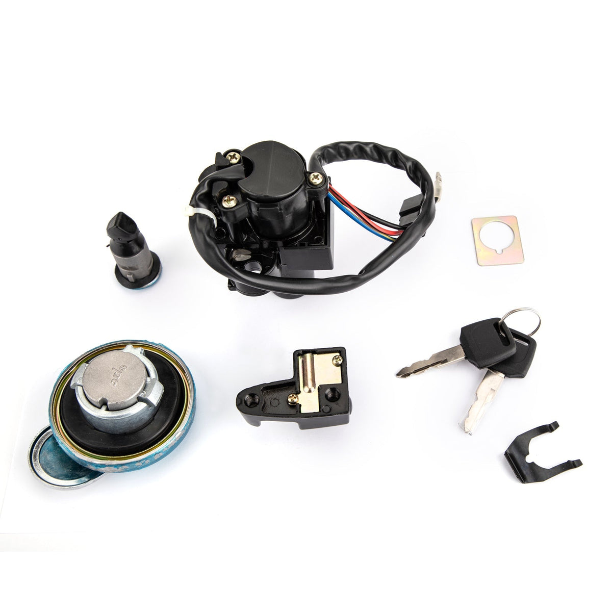 Ignition Switch Lock Fuel Gas Cap Seat Helmet Lock Keys Kit for Honda CL4 1999