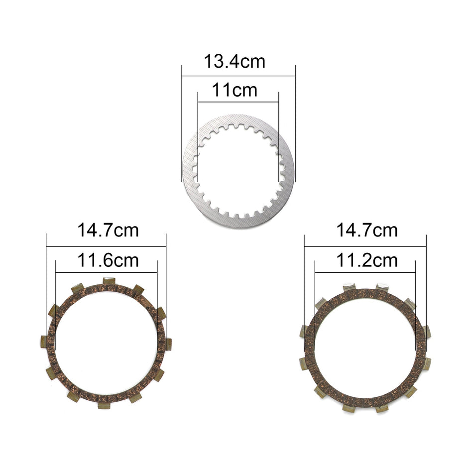クラッチキット スチール&amp;フリクションプレート ヤマハ TT600 XT400 XT500 XT600 SRX400 汎用