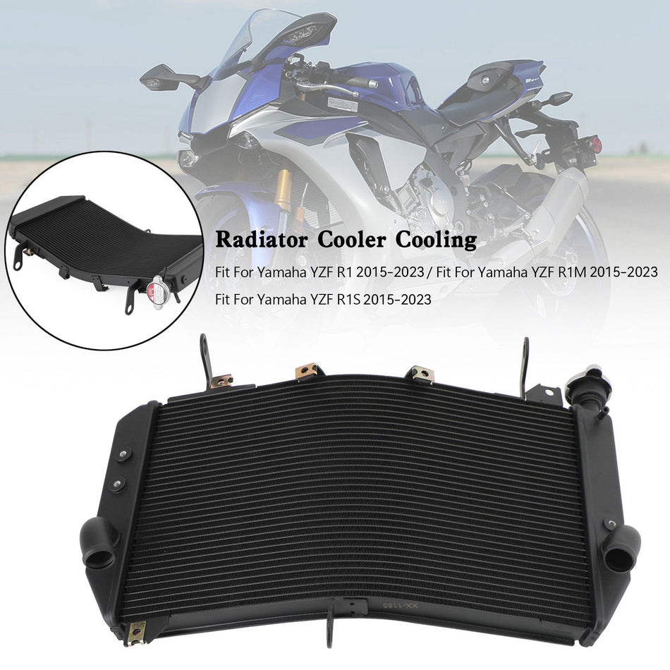 アルミエンジンラジエータークーラー冷却 ヤマハ YZF R1 R1M R1S 2015-2023用
