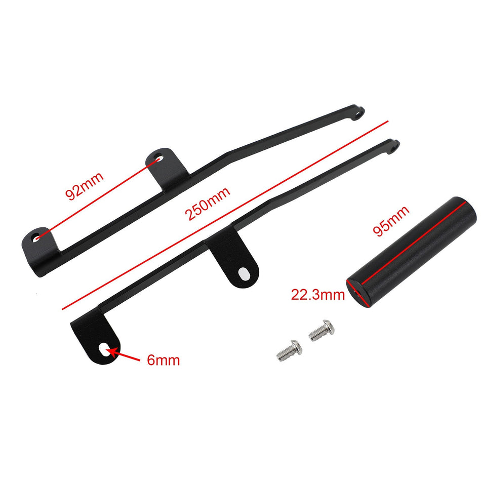 ホンダ NC750X 16-2020 用 ブラック ウィンドスクリーン ブラケット マウント スマートフォン/GPS ホルダー