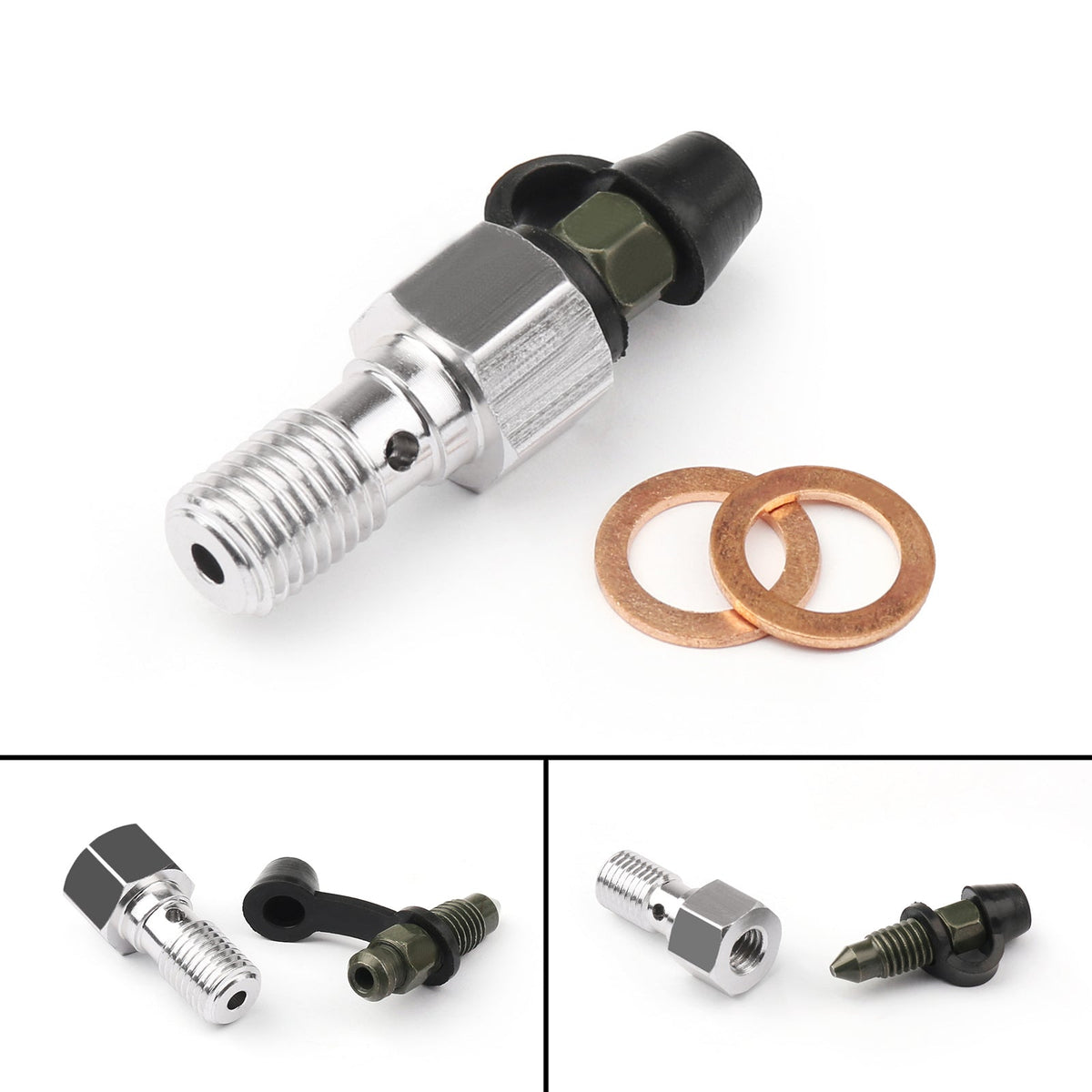 M10x1.0mm /1.25mm Motorcycle Brake Caliper Bleeder Screw Fork Air Bleeder Valves