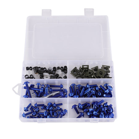 177PCS Motorcycle Sportbike Windscreen Fairing Bolts Kit Fastener Clips Screws