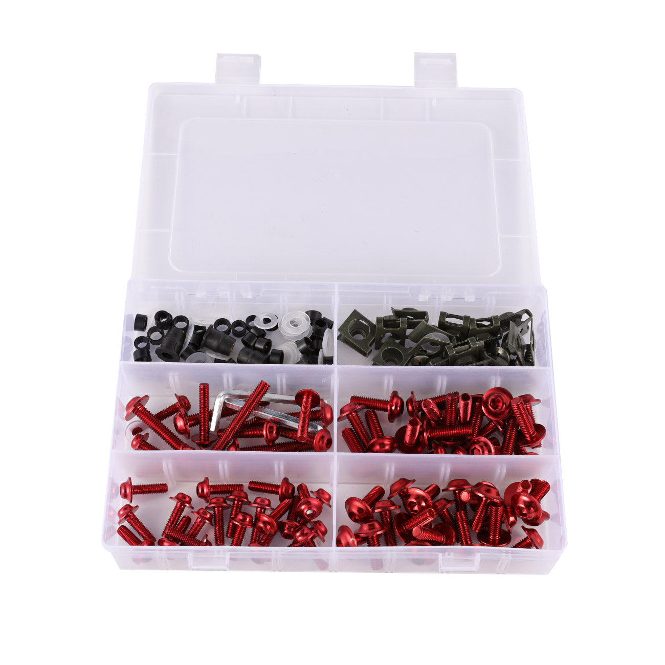 177PCS Motorcycle Sportbike Windscreen Fairing Bolts Kit Fastener Clips Screws