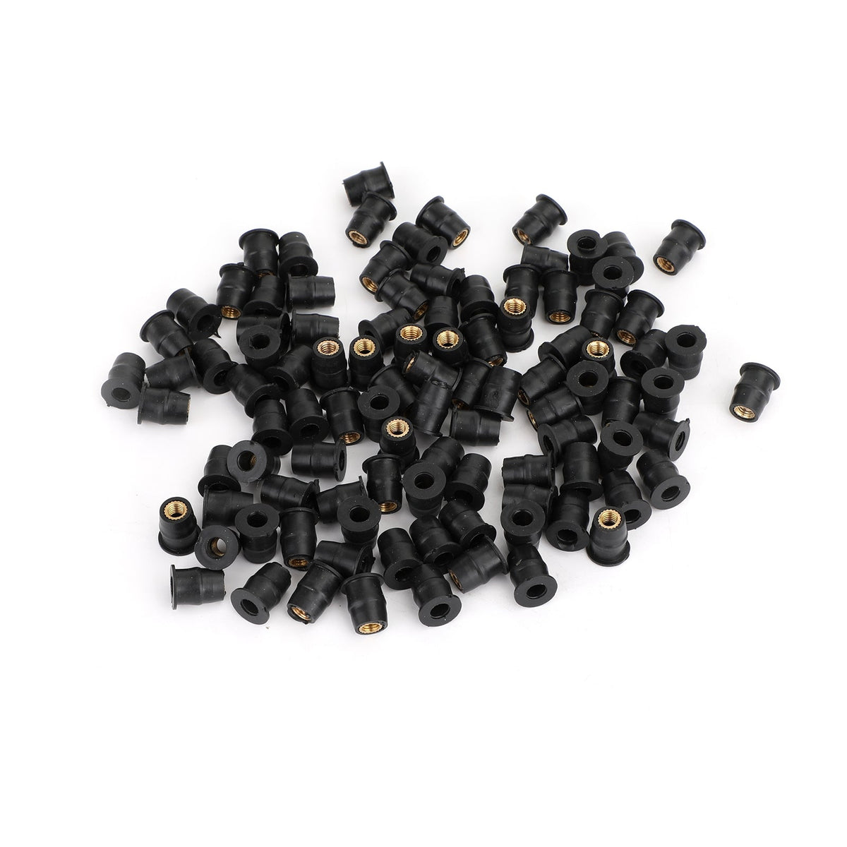 100 Quantity 10-32 M5 Rubber Well Nut Windscreen & Fairing 3/8 Wellnuts - 5mm