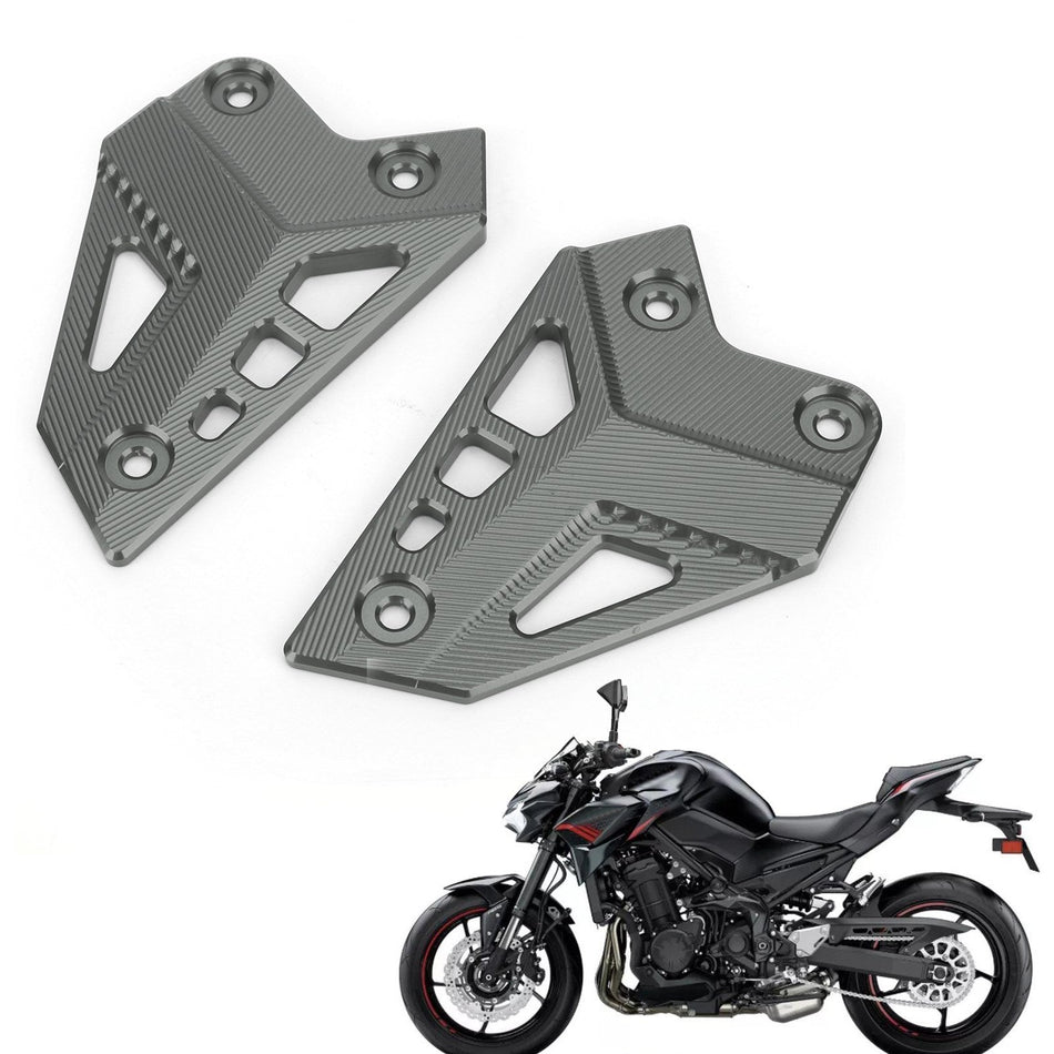 CNCアルミヒールガードリアセットプレートカワサキZ900 ZR900 2017-2020汎用に適合