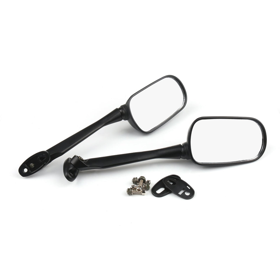 ペアブラックオートバイリアビューサイドミラーホンダCBR250 11-12 CB1300S 03-12ジェネリック用