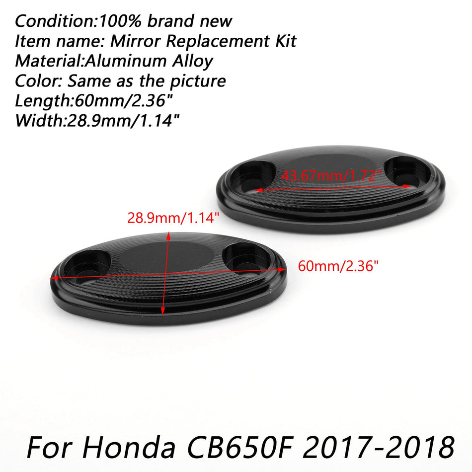 新品 刻印入りミラーブロックオフベースプレート ホンダ CB650F 125R 250R 2017-2018 汎用